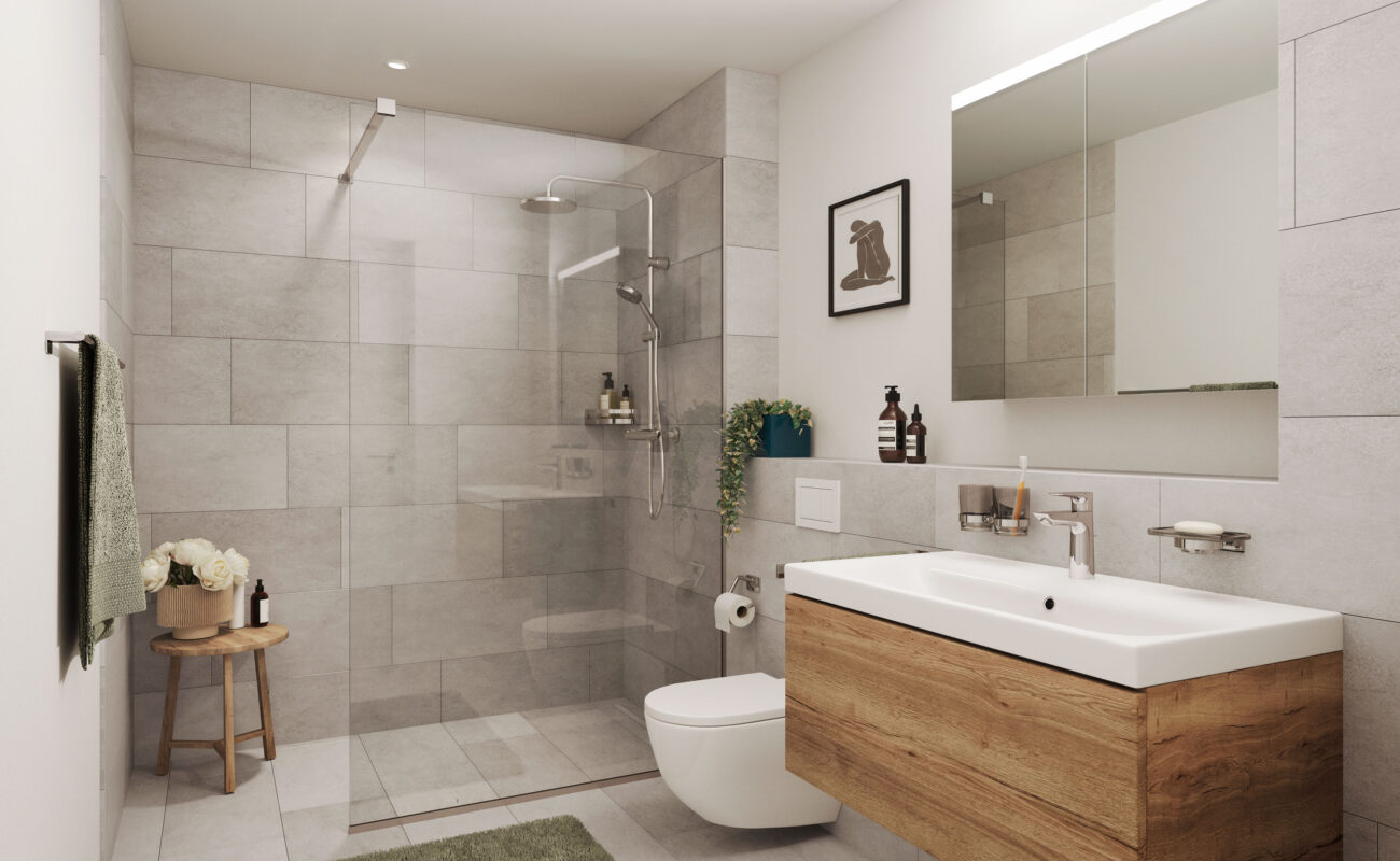 Innenvisualisierung B1.1 Bad